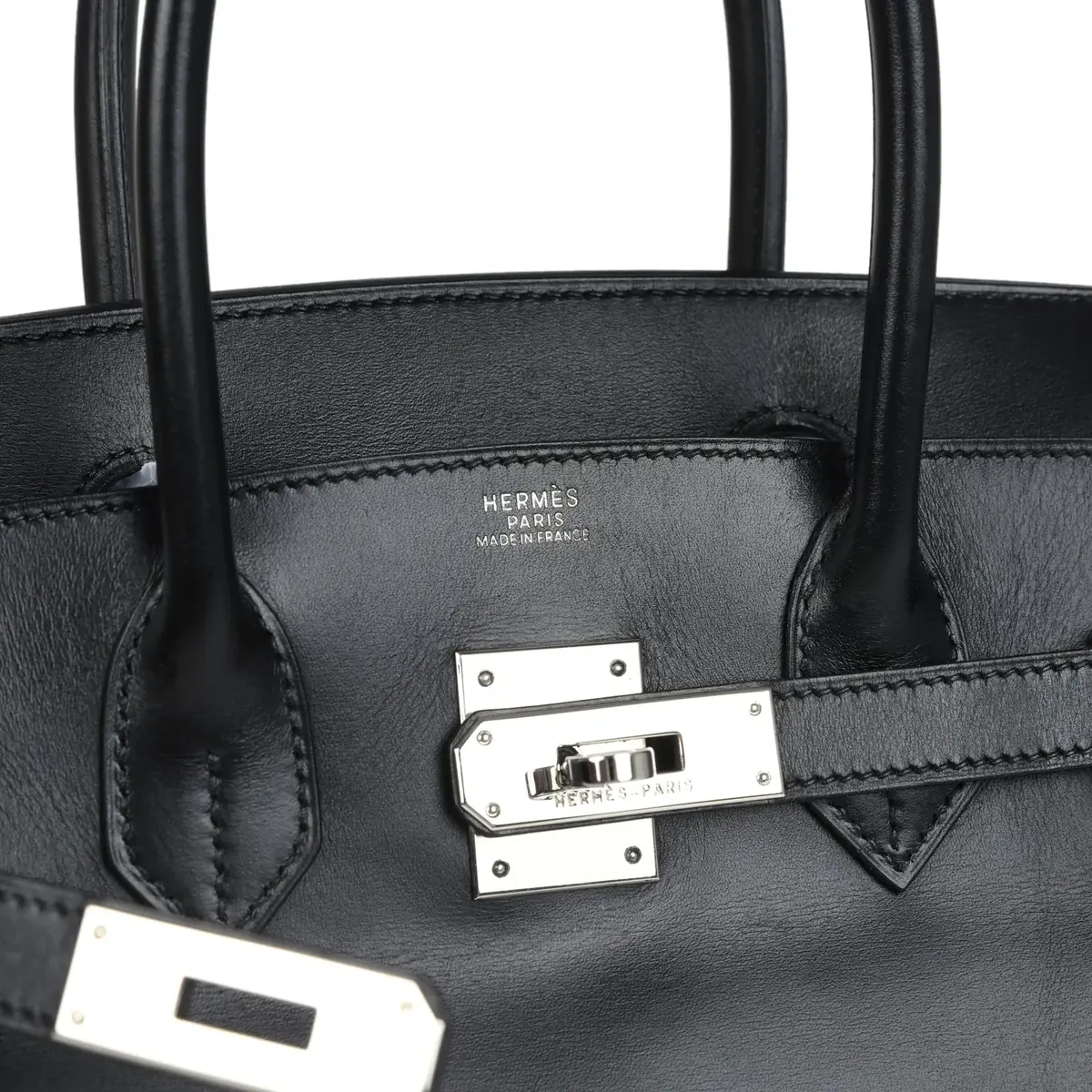 HERMÈS Vintage Hermes Birkin 30 Black Box Palladium Hardware | Thumbnail 7 HERMÈS Vintage Hermes Birkin 30 Black Box Palladium Hardware | Thumbnail 7