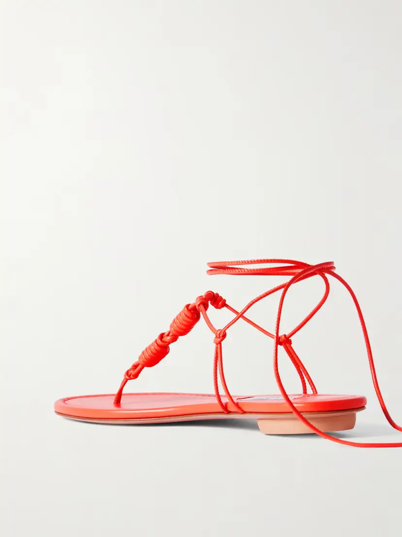Aquazzura Oaxaca Knotted Leather Sandals | Thumbnail 3