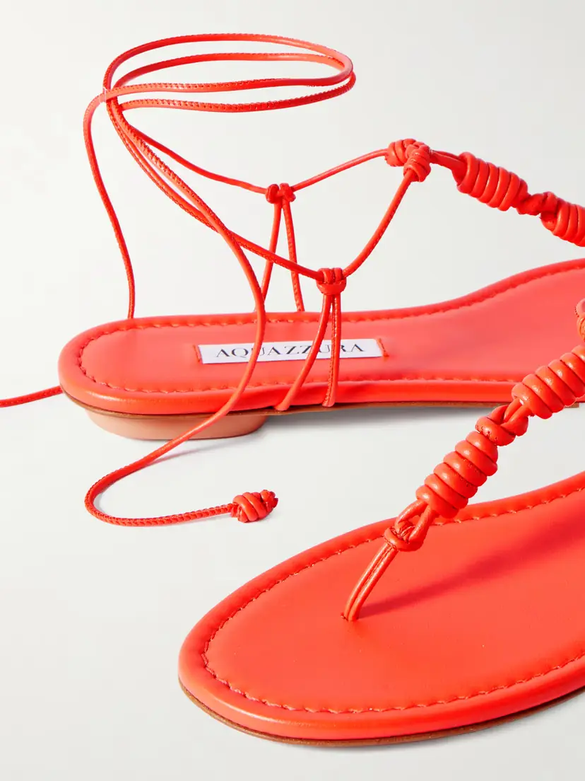 Aquazzura Oaxaca Knotted Leather Sandals | Thumbnail 4