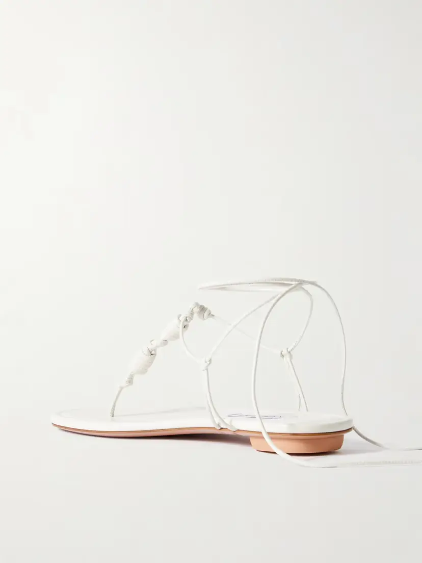 Aquazzura Oaxaca Knotted Leather Sandals | Thumbnail 3