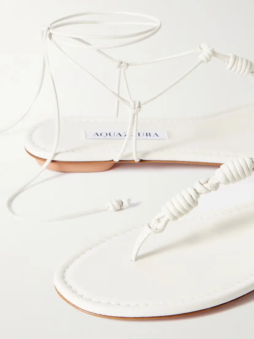 Aquazzura Oaxaca Knotted Leather Sandals | Thumbnail 4
