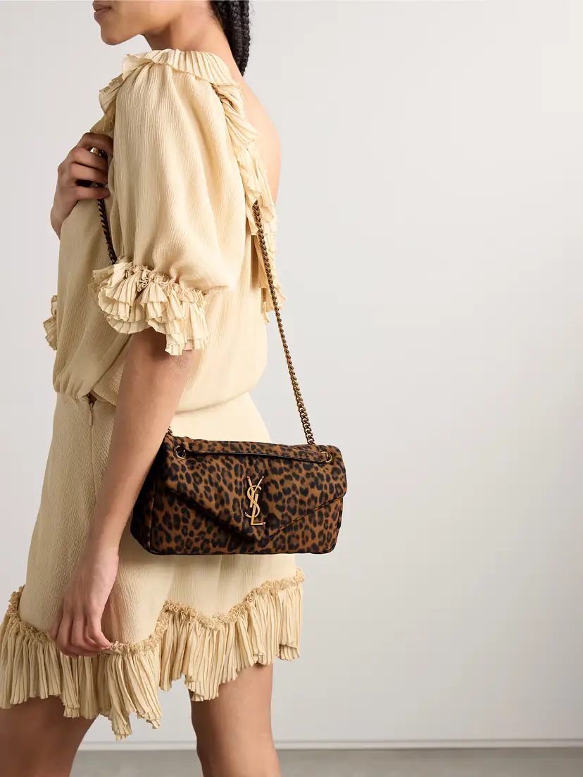 Saint Laurent Calypso Small Padded Leopard-print Faille Shoulder Bag | Thumbnail 6 Saint Laurent Calypso Small Padded Leopard-print Faille Shoulder Bag | Thumbnail 6