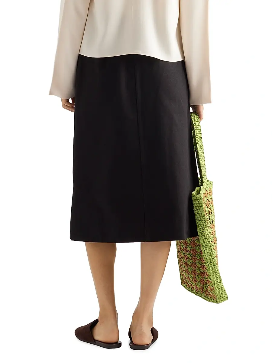 Prada Women's Cotton Drill Skirt - Black | Thumbnail 3
