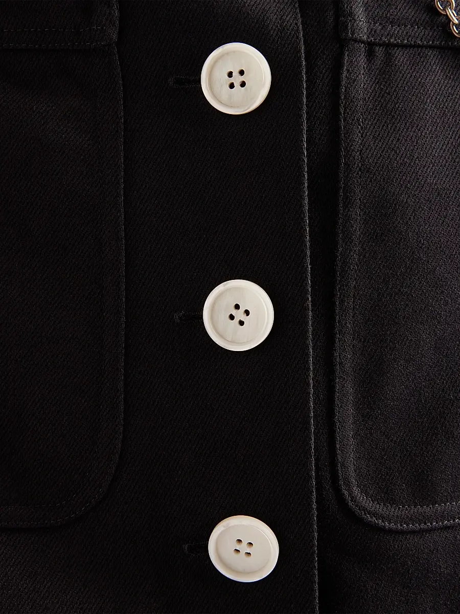 Prada Women's Cotton Drill Skirt - Black | Thumbnail 6