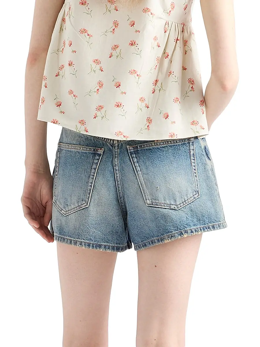 Prada Women's Denim Shorts - Blue | Thumbnail 3 Prada Women's Denim Shorts - Blue | Thumbnail 3