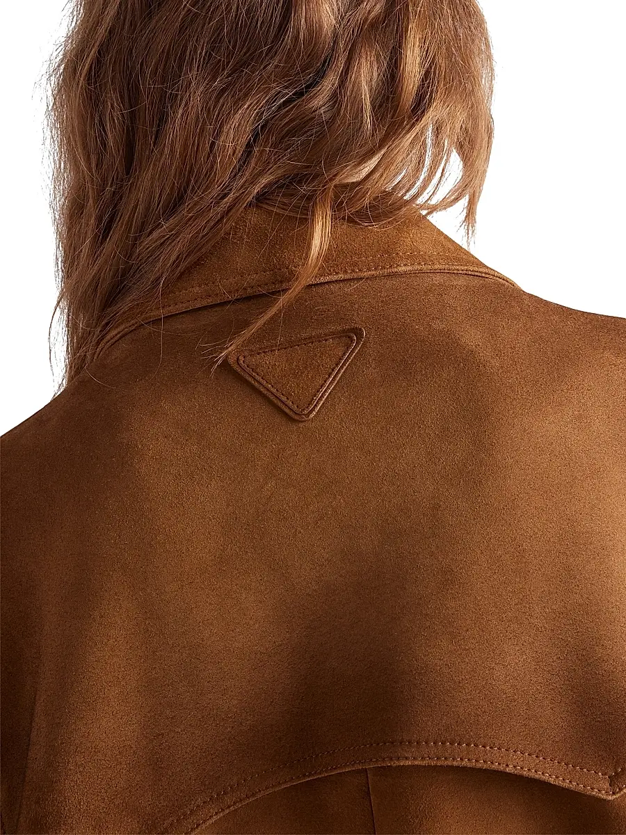 Prada Women's Suede Jacket - Brown | Thumbnail 4