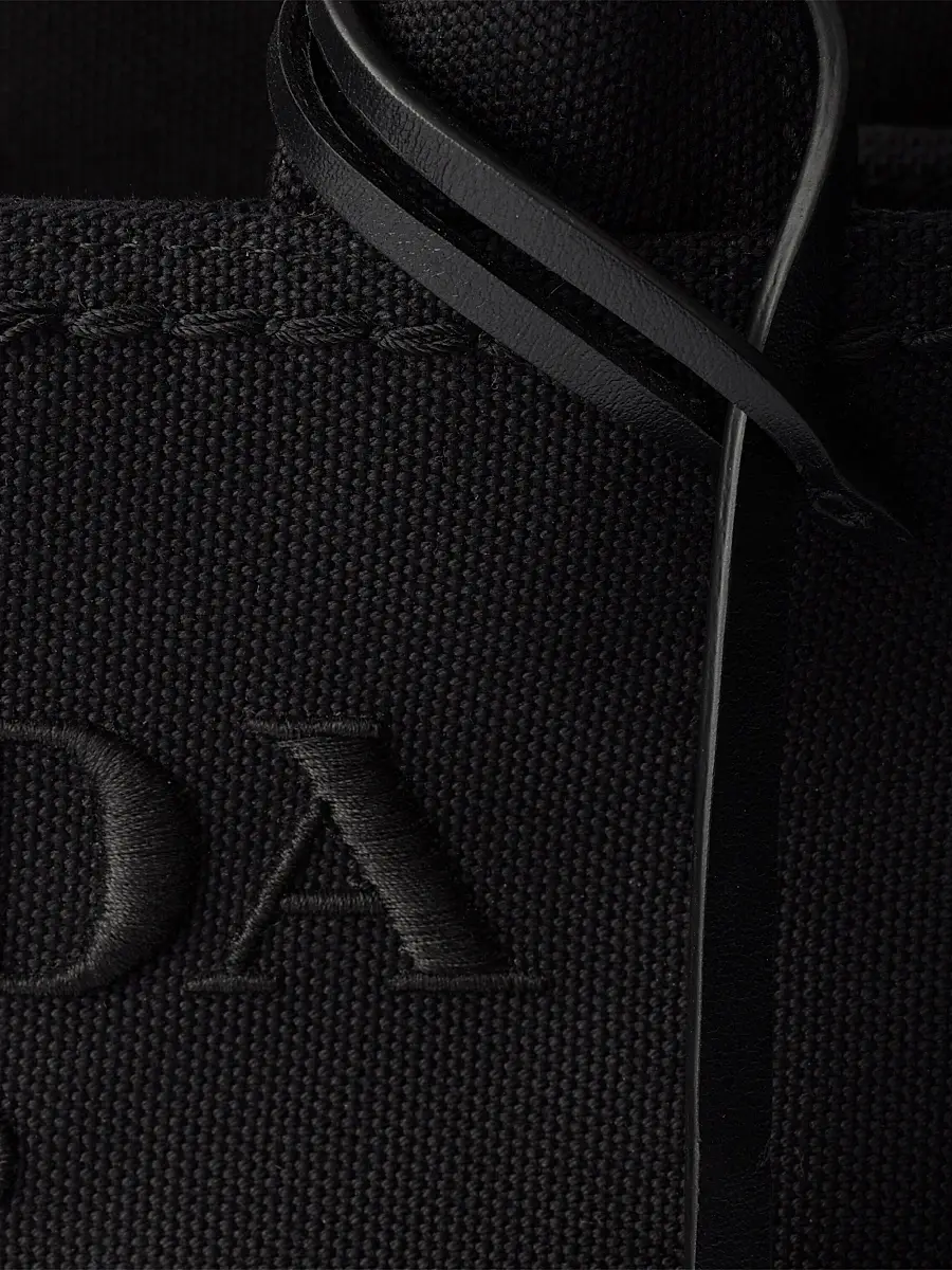 Prada Women's Jardiniere Cotton Canvas Top Handle Bag - Black | Thumbnail 5 Prada Women's Jardiniere Cotton Canvas Top Handle Bag - Black | Thumbnail 5