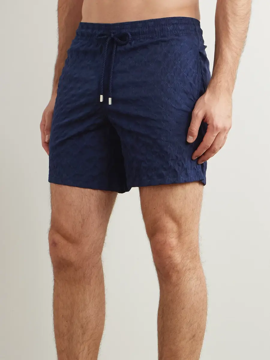 Vilebrequin Moorea Straight-Leg Mid-Length Jacquard Swim Shorts - Men | Thumbnail 2