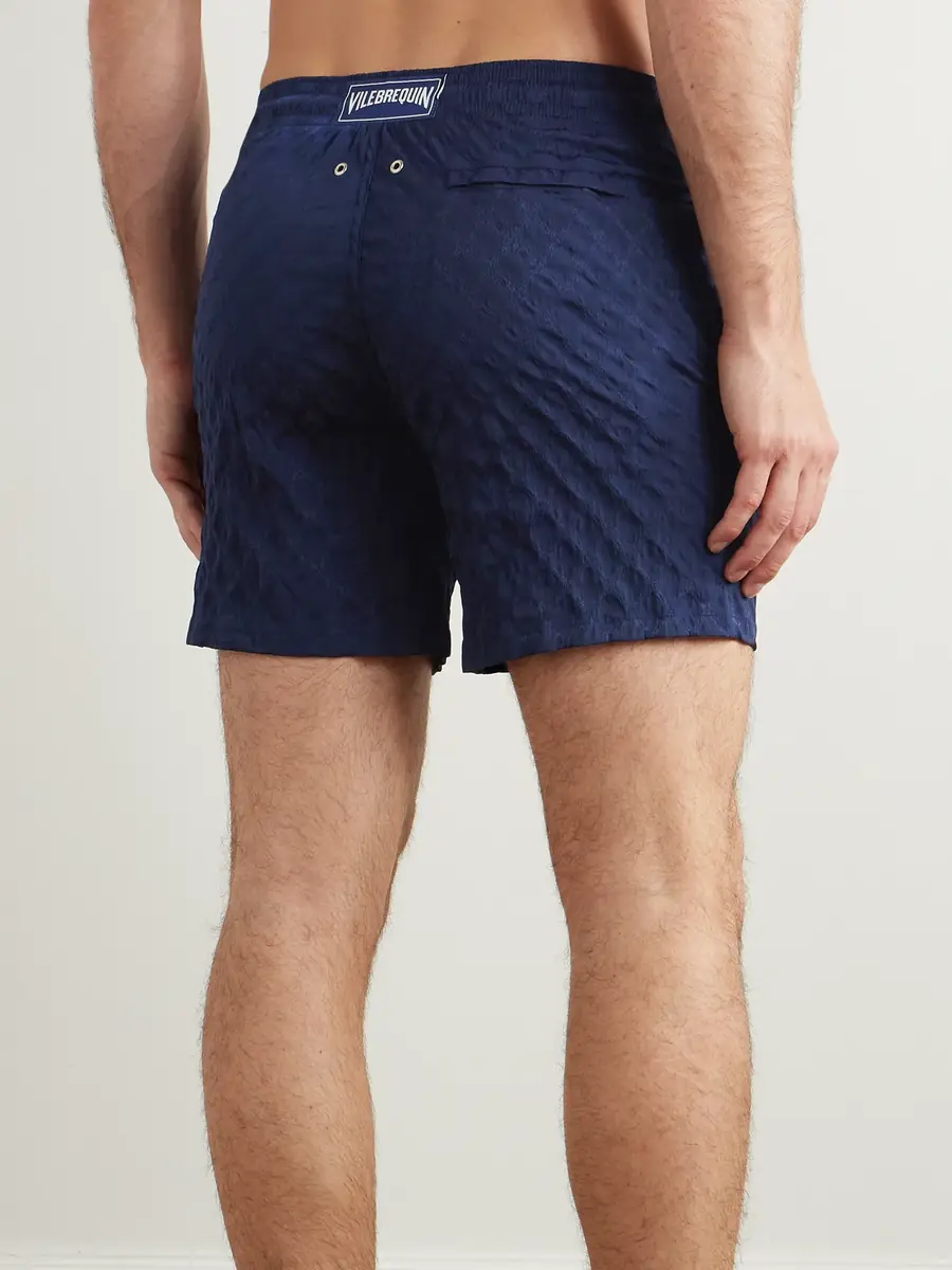 Vilebrequin Moorea Straight-Leg Mid-Length Jacquard Swim Shorts - Men | Thumbnail 3