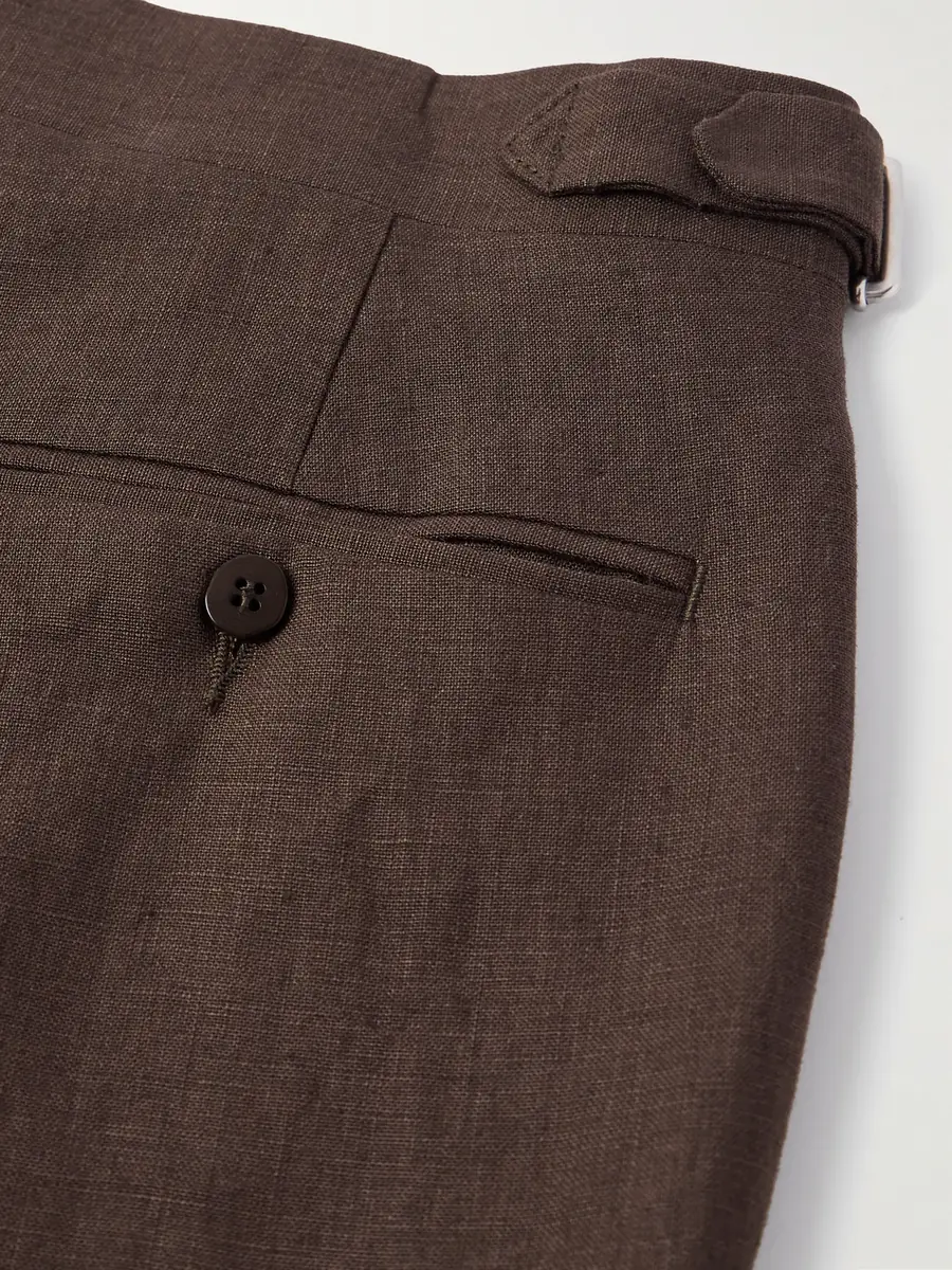 Stòffa Straight-Leg Pleated Linen Trousers - Men | Thumbnail 5 Stòffa Straight-Leg Pleated Linen Trousers - Men | Thumbnail 5