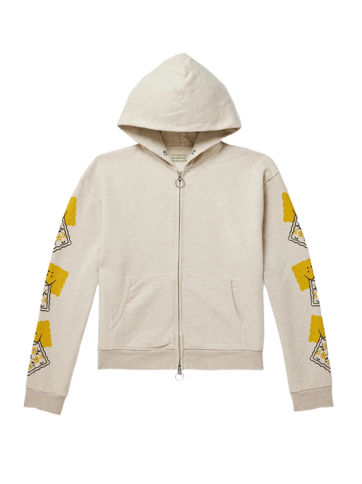 Printed Cotton-Jersey Zip-Up Hoodie - Men Printed Cotton-Jersey Zip-Up Hoodie - Men