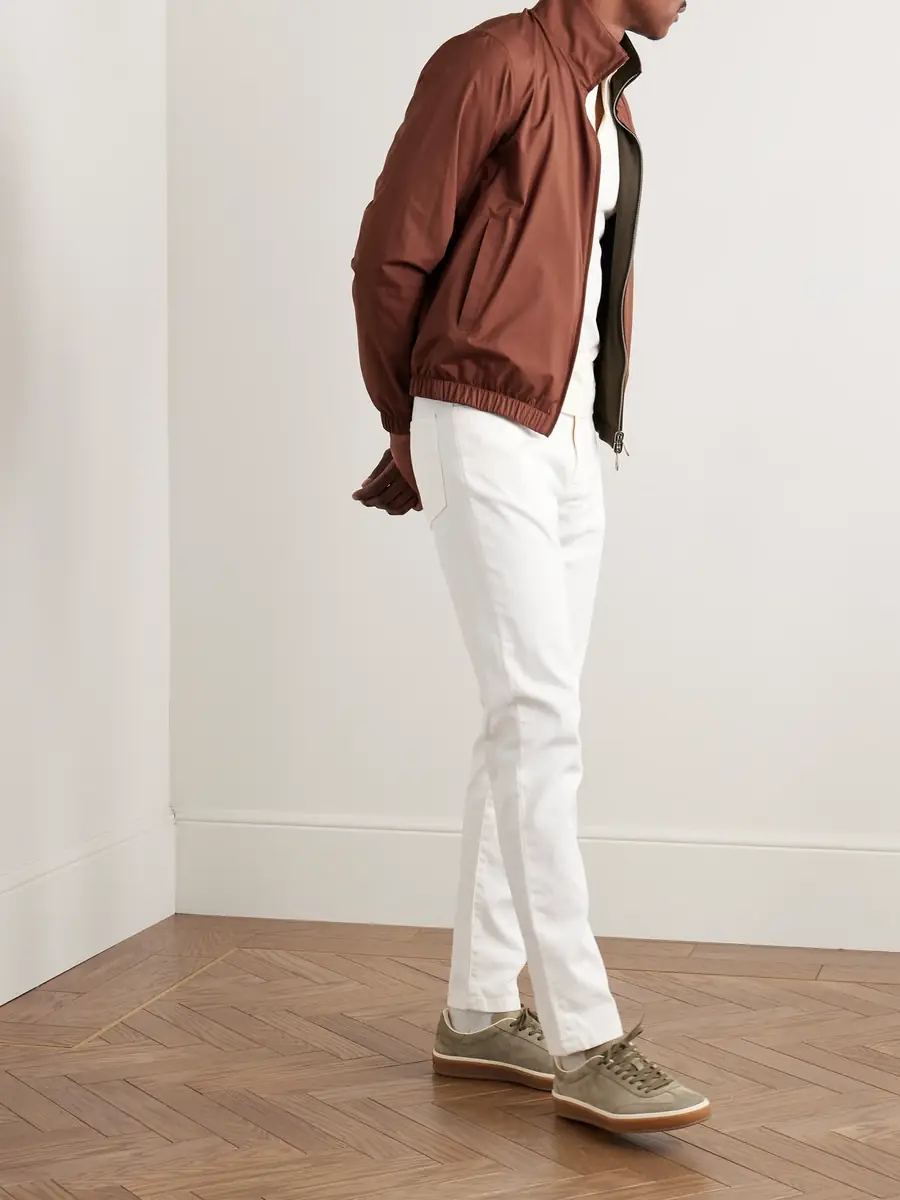Loro Piana Reversible Windmate® Storm System® Nylon and Cashmere Blouson Jacket - Men | Thumbnail 2 Loro Piana Reversible Windmate® Storm System® Nylon and Cashmere Blouson Jacket - Men | Thumbnail 2