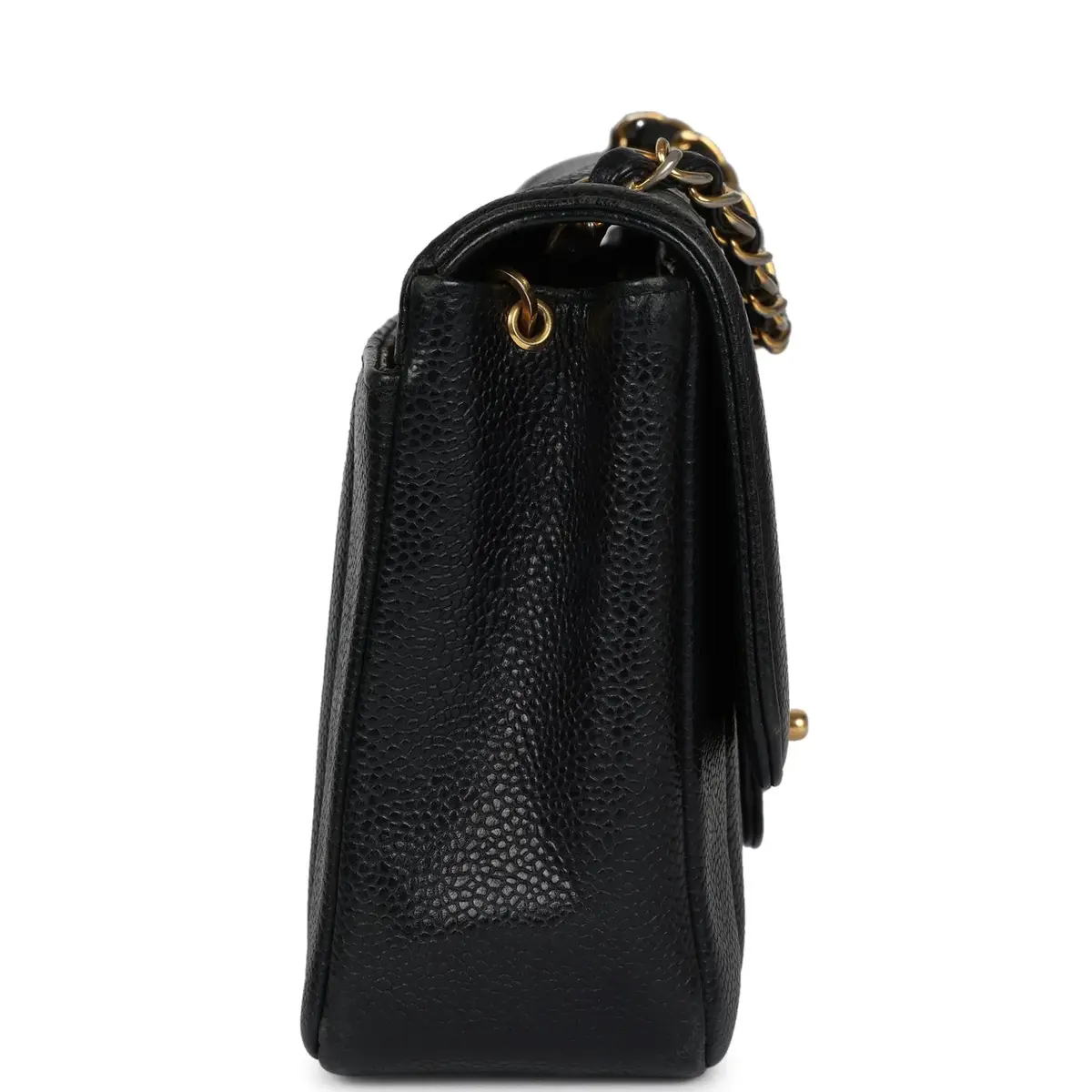 Chanel Vintage Chanel Medium Vertical Flap Bag Black Caviar Gold Hardware | Thumbnail 4 Chanel Vintage Chanel Medium Vertical Flap Bag Black Caviar Gold Hardware | Thumbnail 4