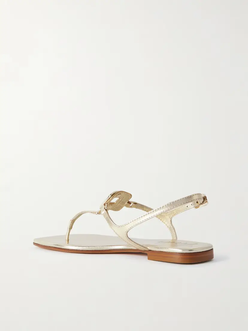 Roger Vivier Viv By The Sea Metallic Leather Sandals | Thumbnail 3 Roger Vivier Viv By The Sea Metallic Leather Sandals | Thumbnail 3