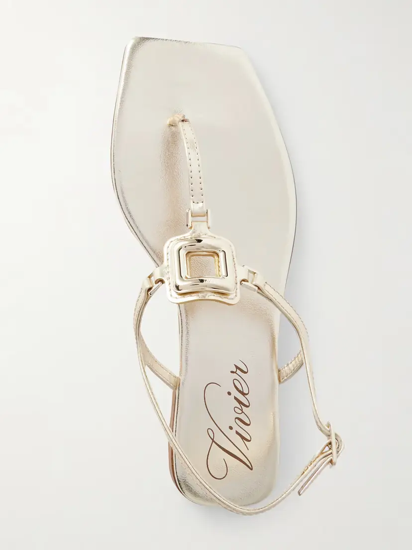 Roger Vivier Viv By The Sea Metallic Leather Sandals | Thumbnail 5 Roger Vivier Viv By The Sea Metallic Leather Sandals | Thumbnail 5