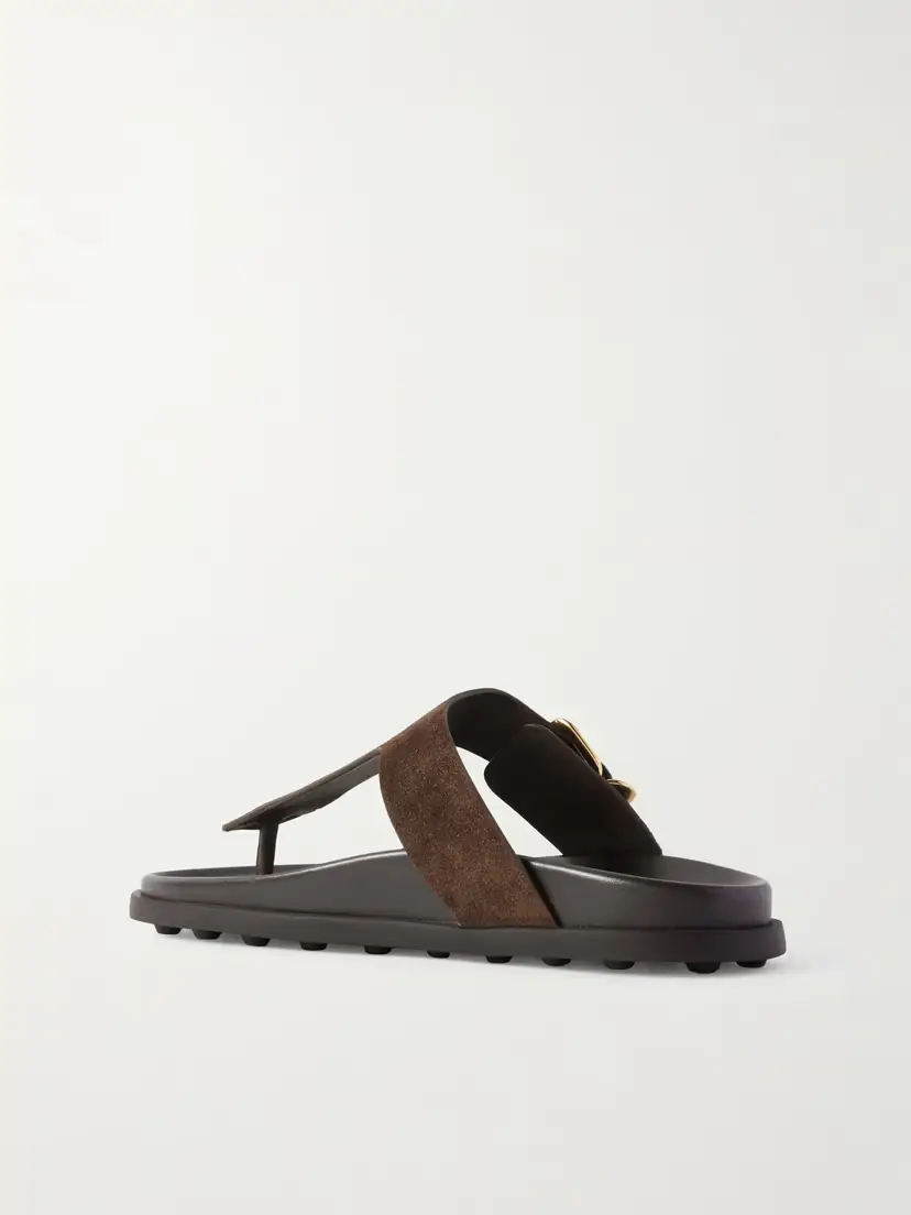 Tod's Buckled Suede Sandals | Thumbnail 3