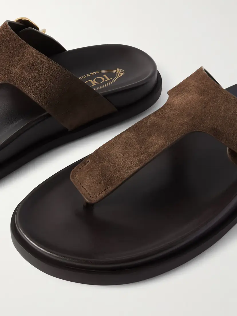 Tod's Buckled Suede Sandals | Thumbnail 4