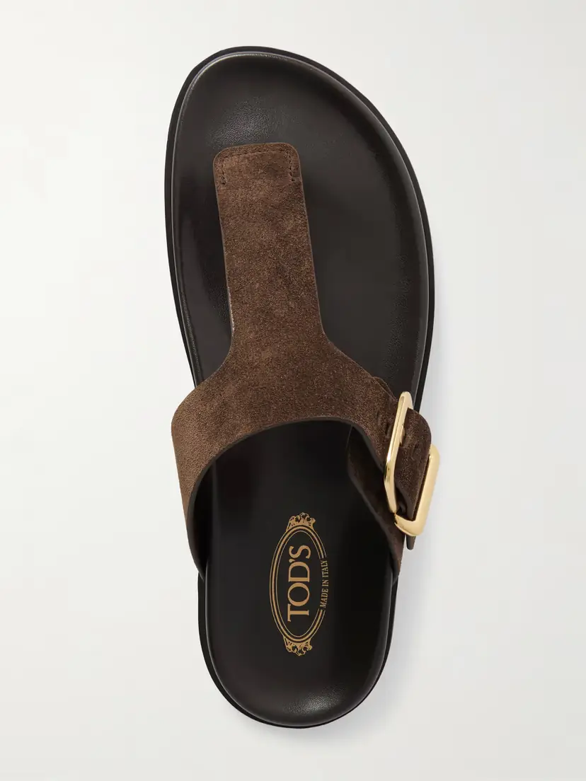 Tod's Buckled Suede Sandals | Thumbnail 5