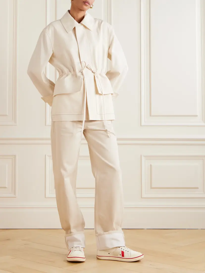 Bottega Veneta Leather-trimmed Cotton-twill Jacket | Thumbnail 2