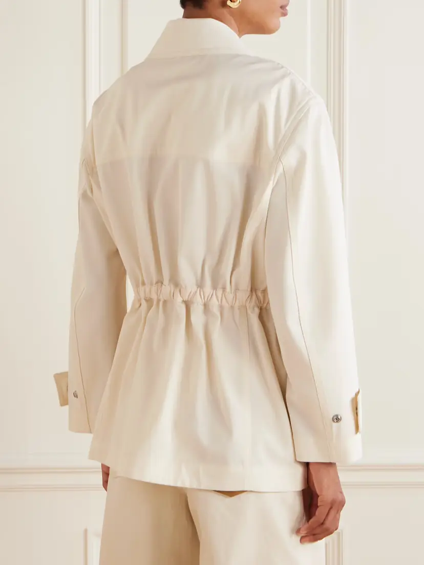 Bottega Veneta Leather-trimmed Cotton-twill Jacket | Thumbnail 3