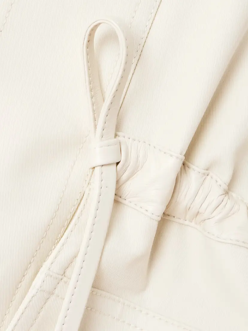 Bottega Veneta Leather-trimmed Cotton-twill Jacket | Thumbnail 4