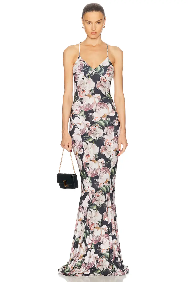 Norma Kamali Low Back Slip Fishtail Gown | Thumbnail 2