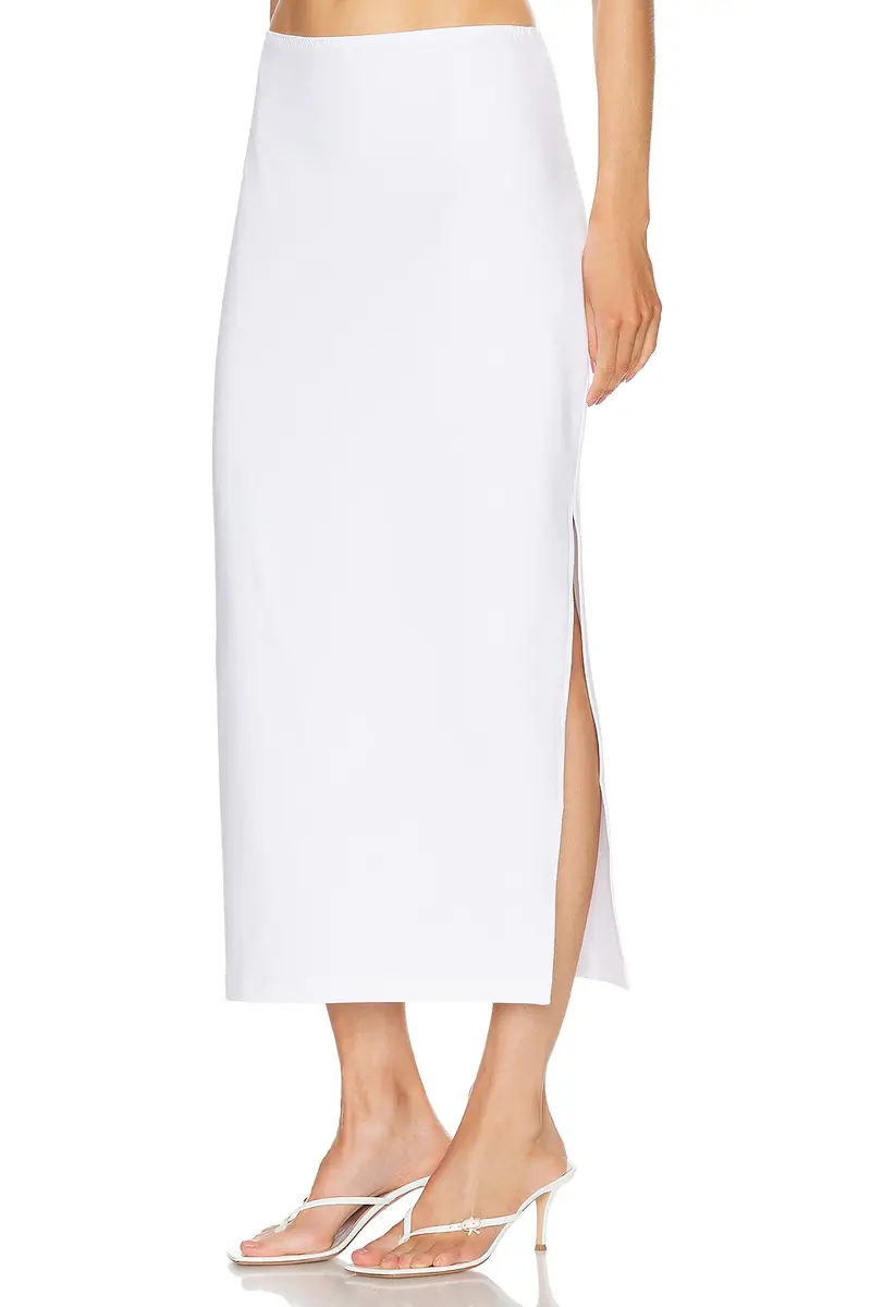 Norma Kamali Side Slit Midcalf Skirt | Thumbnail 3 Norma Kamali Side Slit Midcalf Skirt | Thumbnail 3
