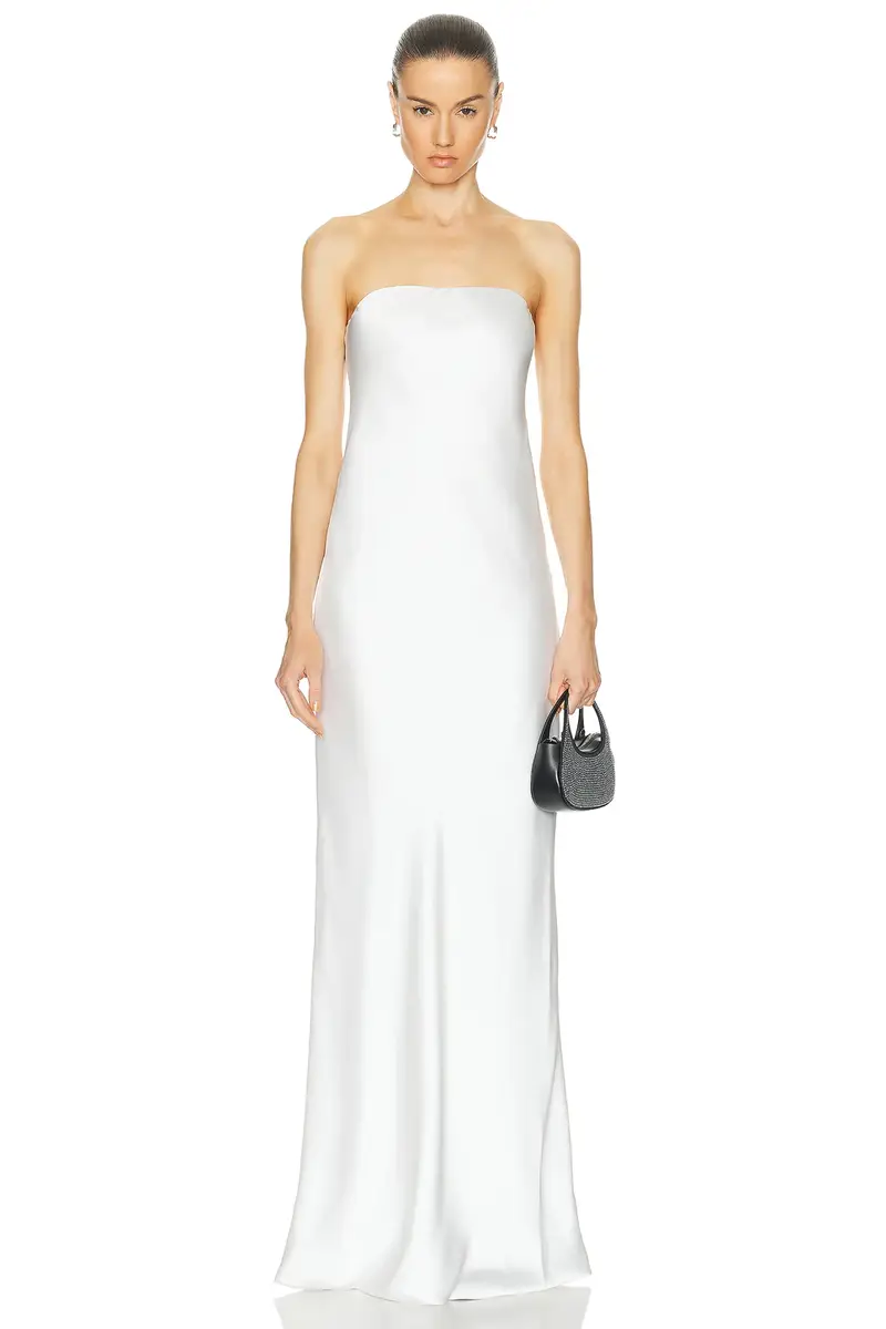 Norma Kamali Bias Strapless Gown | Image 1 Norma Kamali Bias Strapless Gown | Image 1
