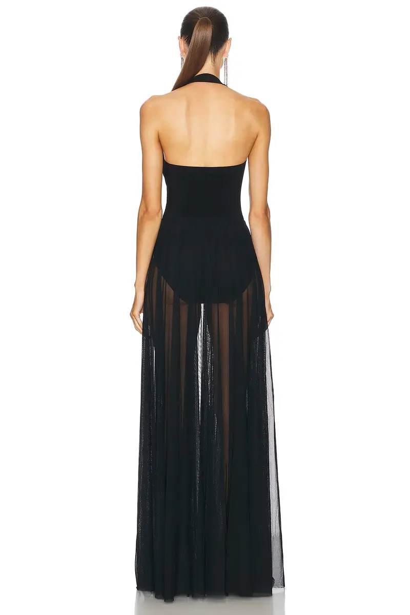 Norma Kamali Cayla Flared Gown | Thumbnail 3