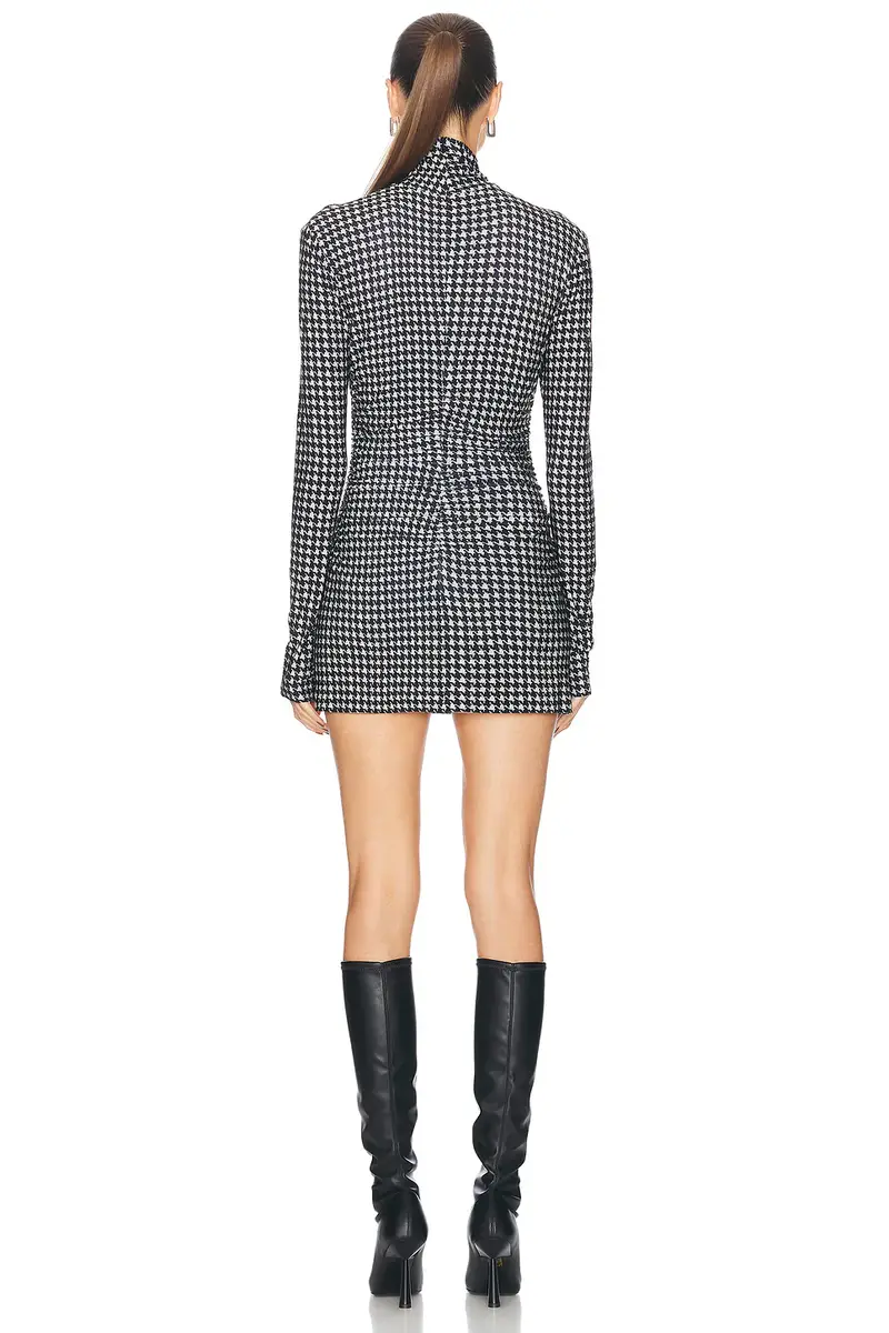 Norma Kamali Long Sleeve Turtleneck Pickleball Dress | Thumbnail 3 Norma Kamali Long Sleeve Turtleneck Pickleball Dress | Thumbnail 3