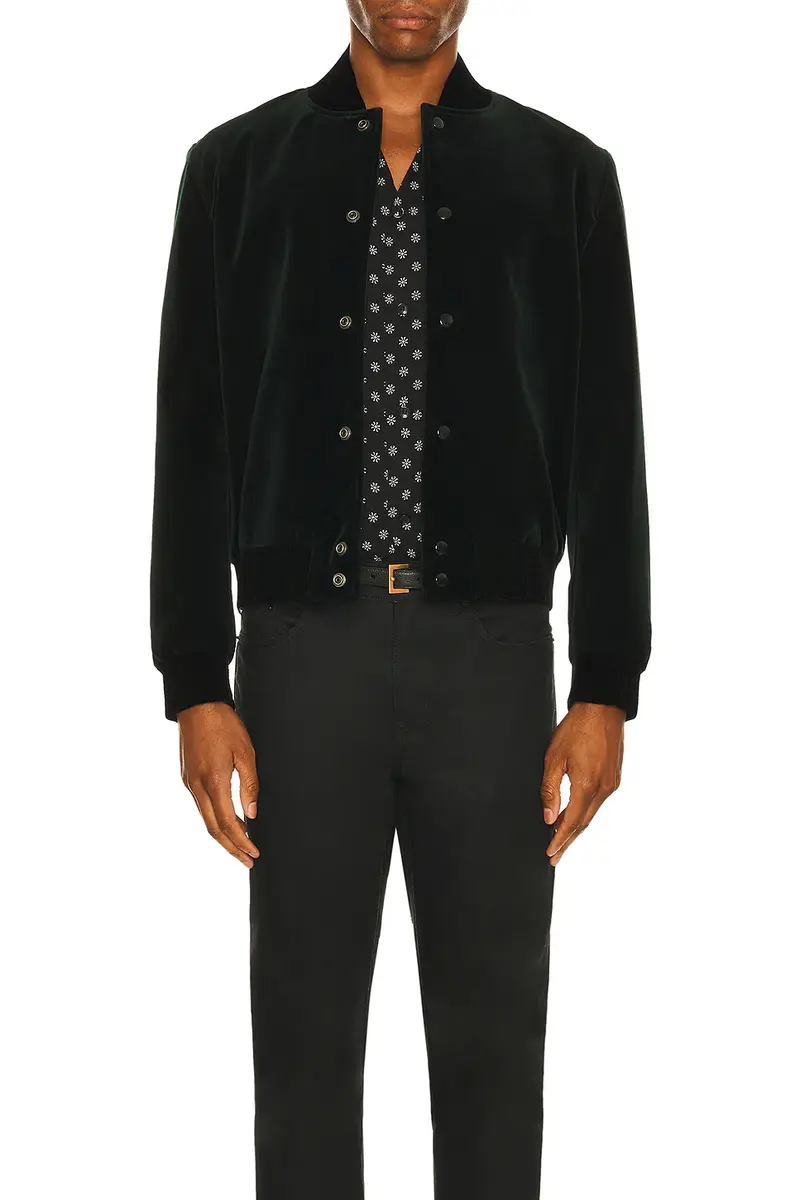 Saint Laurent Signature Logo College Jacket | Thumbnail 3 Saint Laurent Signature Logo College Jacket | Thumbnail 3