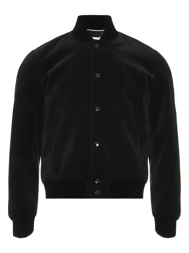 Saint Laurent Signature Logo College Jacket