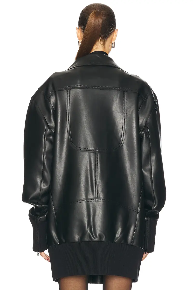 Norma Kamali Oversized Moto Jacket | Thumbnail 4 Norma Kamali Oversized Moto Jacket | Thumbnail 4