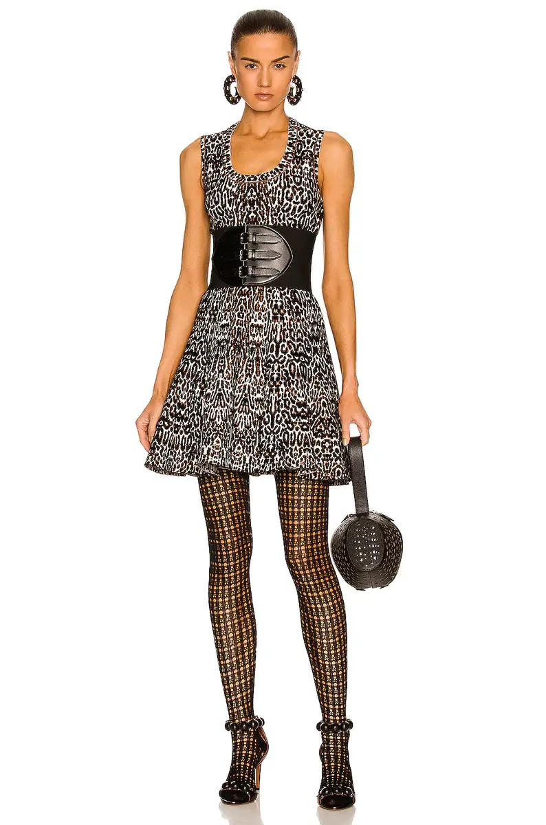 Alaïa Lace Stretch Viscose Tights | Thumbnail 2 Alaïa Lace Stretch Viscose Tights | Thumbnail 2