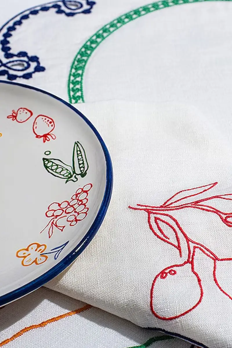 Misette Linen Embroidered Runner | Thumbnail 2 Misette Linen Embroidered Runner | Thumbnail 2
