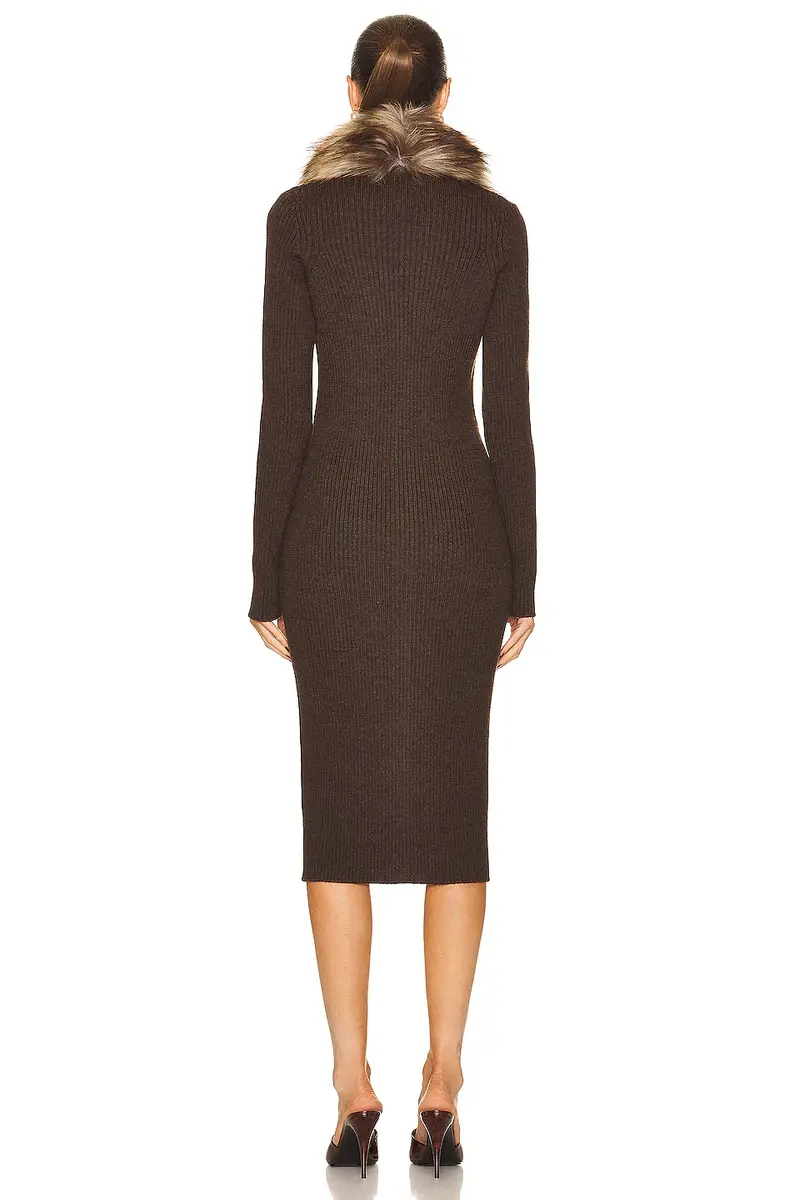 Saint Laurent Long Sleeve Midi Dress | Thumbnail 3 Saint Laurent Long Sleeve Midi Dress | Thumbnail 3