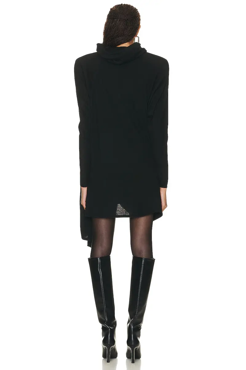 Saint Laurent Hooded Draped Dress | Thumbnail 4 Saint Laurent Hooded Draped Dress | Thumbnail 4