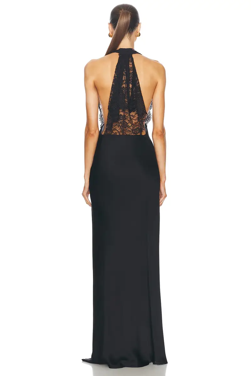 Saint Laurent Lace Bodice Long Dress | Thumbnail 3 Saint Laurent Lace Bodice Long Dress | Thumbnail 3