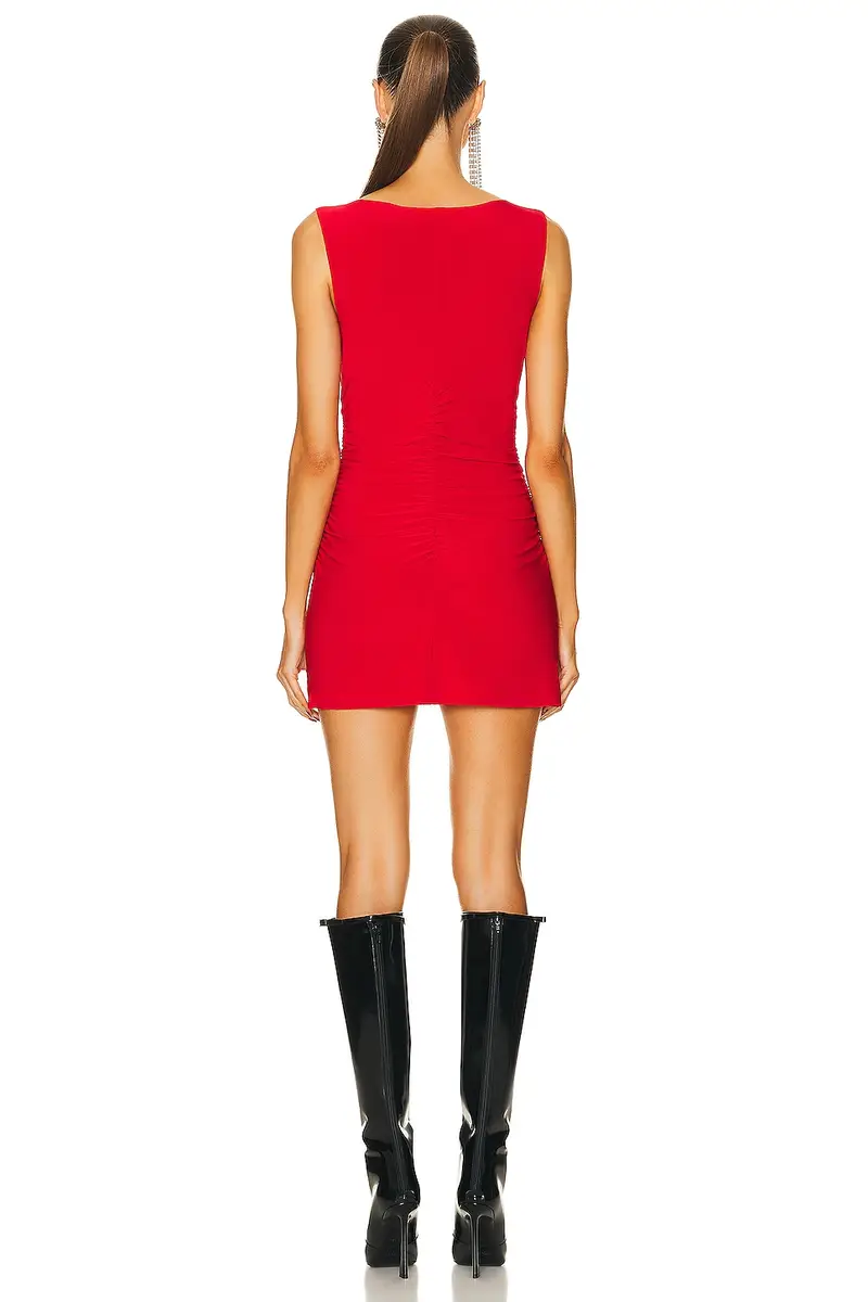 Norma Kamali Sleeveless Pickleball Mini Dress | Thumbnail 3 Norma Kamali Sleeveless Pickleball Mini Dress | Thumbnail 3