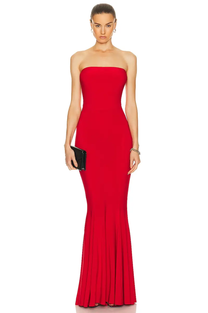 Norma Kamali Strapless Fishtail Gown | Image 1 Norma Kamali Strapless Fishtail Gown | Image 1