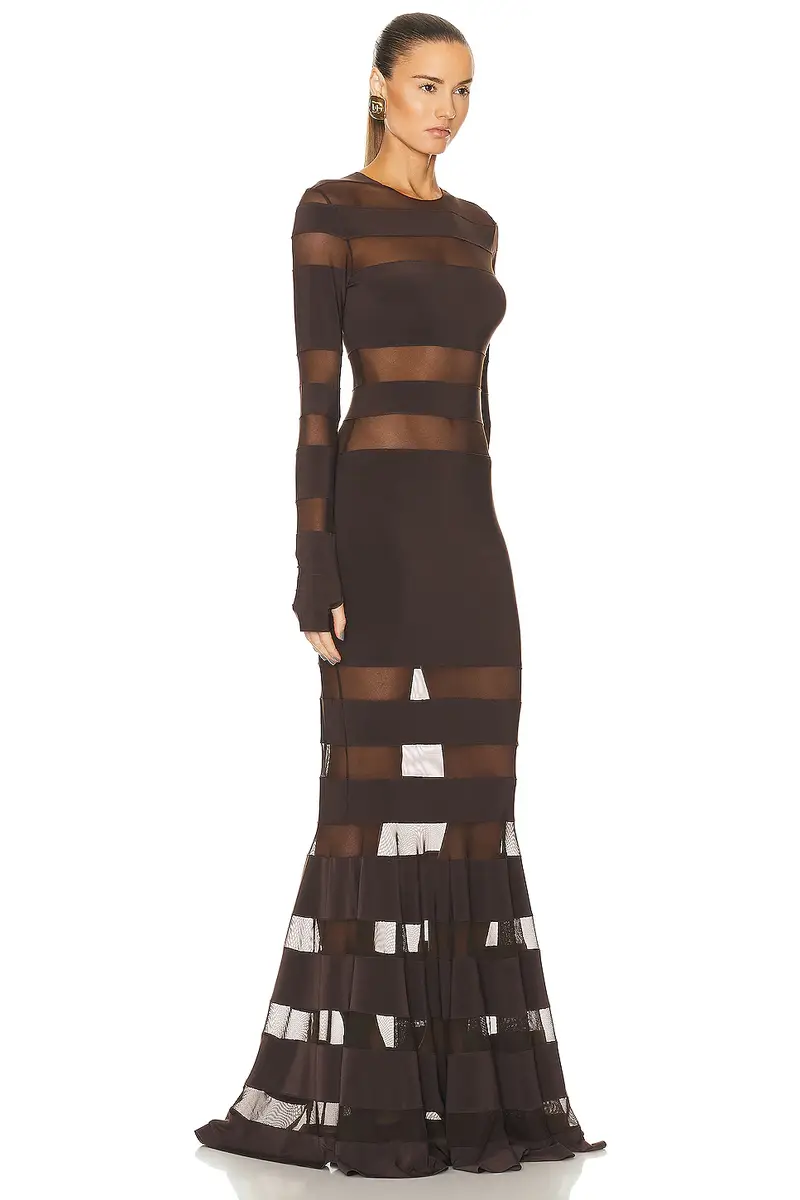 Norma Kamali Spliced Dress Fishtail Gown | Thumbnail 2 Norma Kamali Spliced Dress Fishtail Gown | Thumbnail 2
