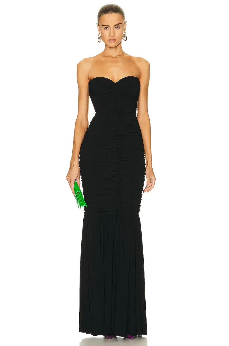 Norma Kamali Slinky Fishtail Gown | Image 1 Norma Kamali Slinky Fishtail Gown | Image 1