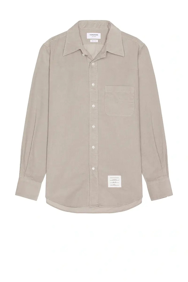 Thom Browne Straight Fit Corduroy Shirt | Image 1 Thom Browne Straight Fit Corduroy Shirt | Image 1