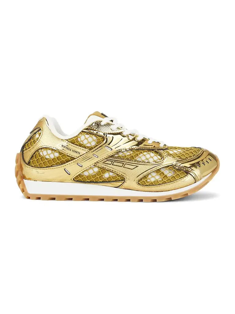 Bottega Veneta Orbit Lace-Up Sneaker Technical Fishnet