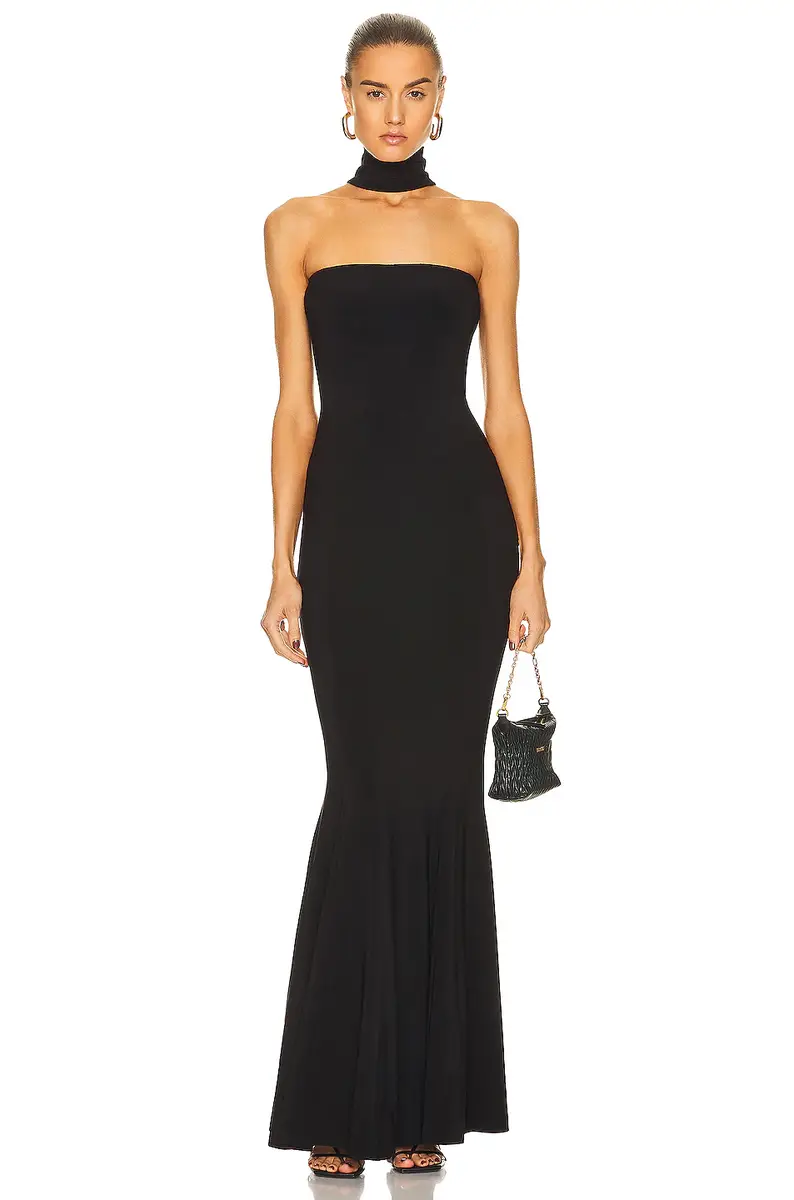 Norma Kamali Turtleneck Strapless Fishtail Gown | Image 1 Norma Kamali Turtleneck Strapless Fishtail Gown | Image 1