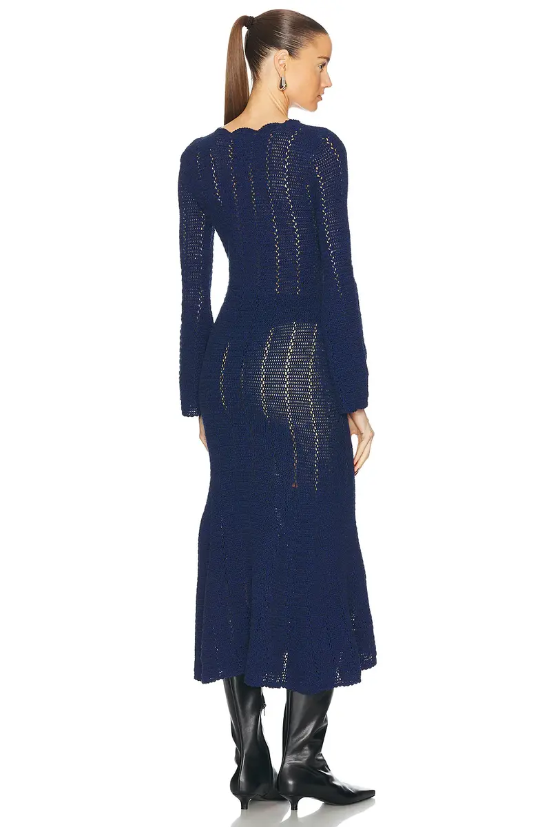 ESCVDO Nani V Neck Midi Dress | Thumbnail 3