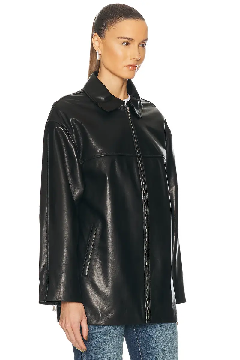 Nour Hammour Layne Sleek Leather Jacket | Thumbnail 3 Nour Hammour Layne Sleek Leather Jacket | Thumbnail 3