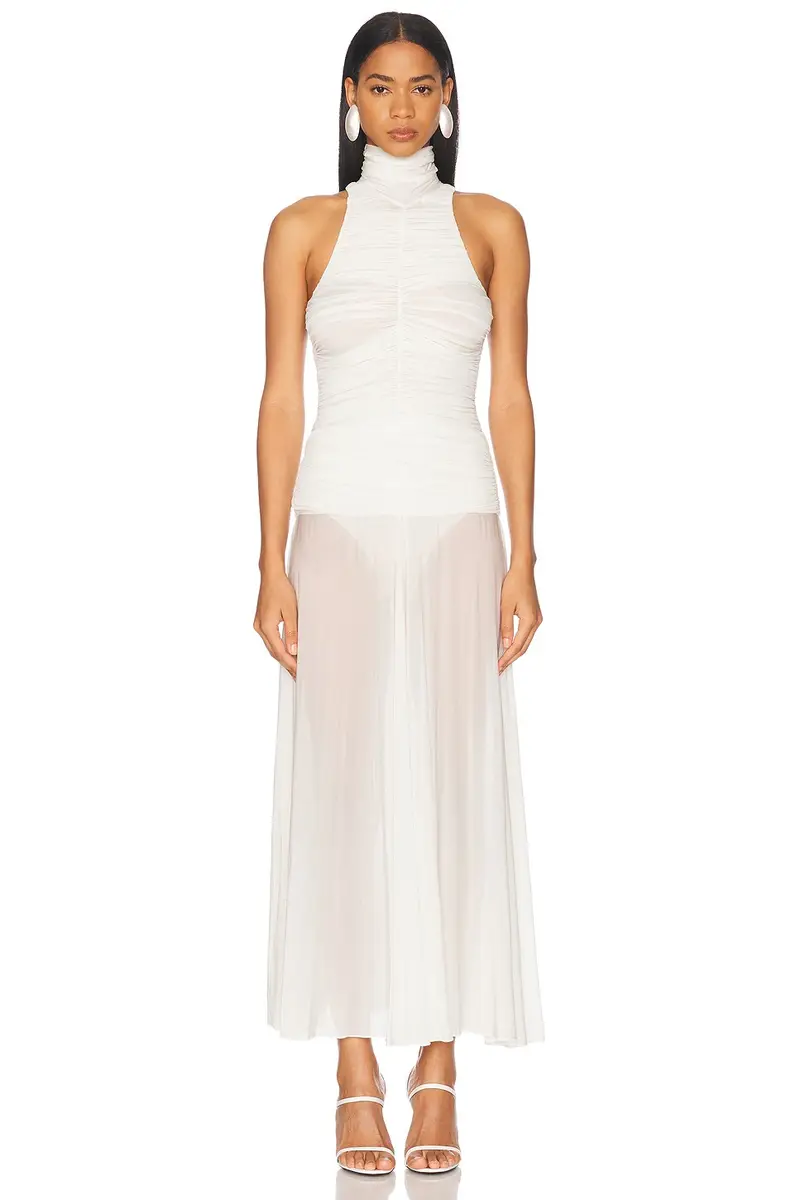 High Neck Long Dress