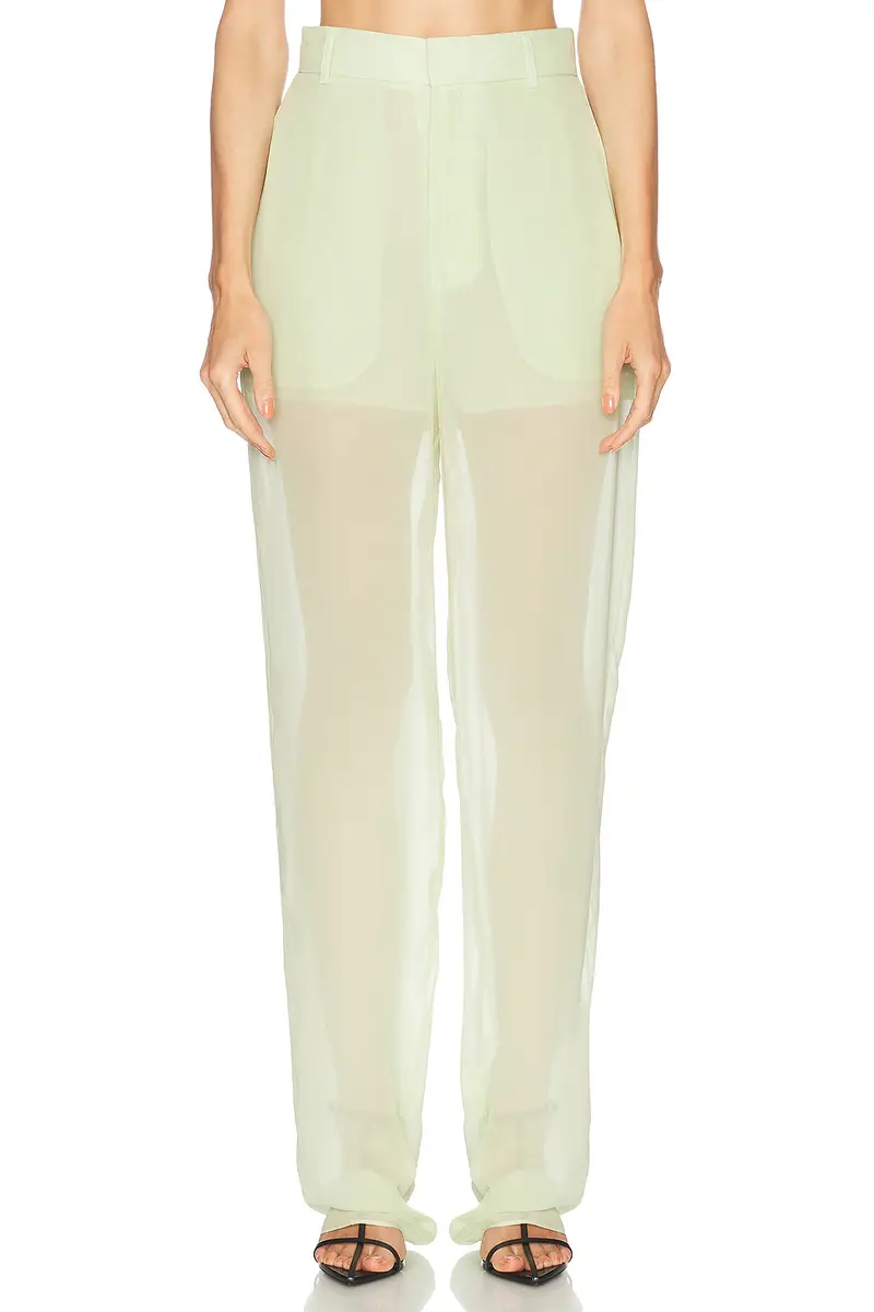 BLUMARINE Sheer Straight Leg Trouser | Image 1 BLUMARINE Sheer Straight Leg Trouser | Image 1