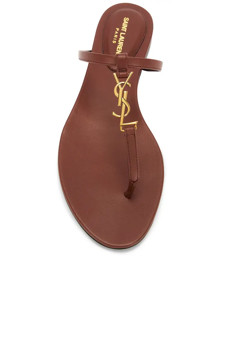 Saint Laurent Cassandra Flat Sandal | Thumbnail 4 Saint Laurent Cassandra Flat Sandal | Thumbnail 4